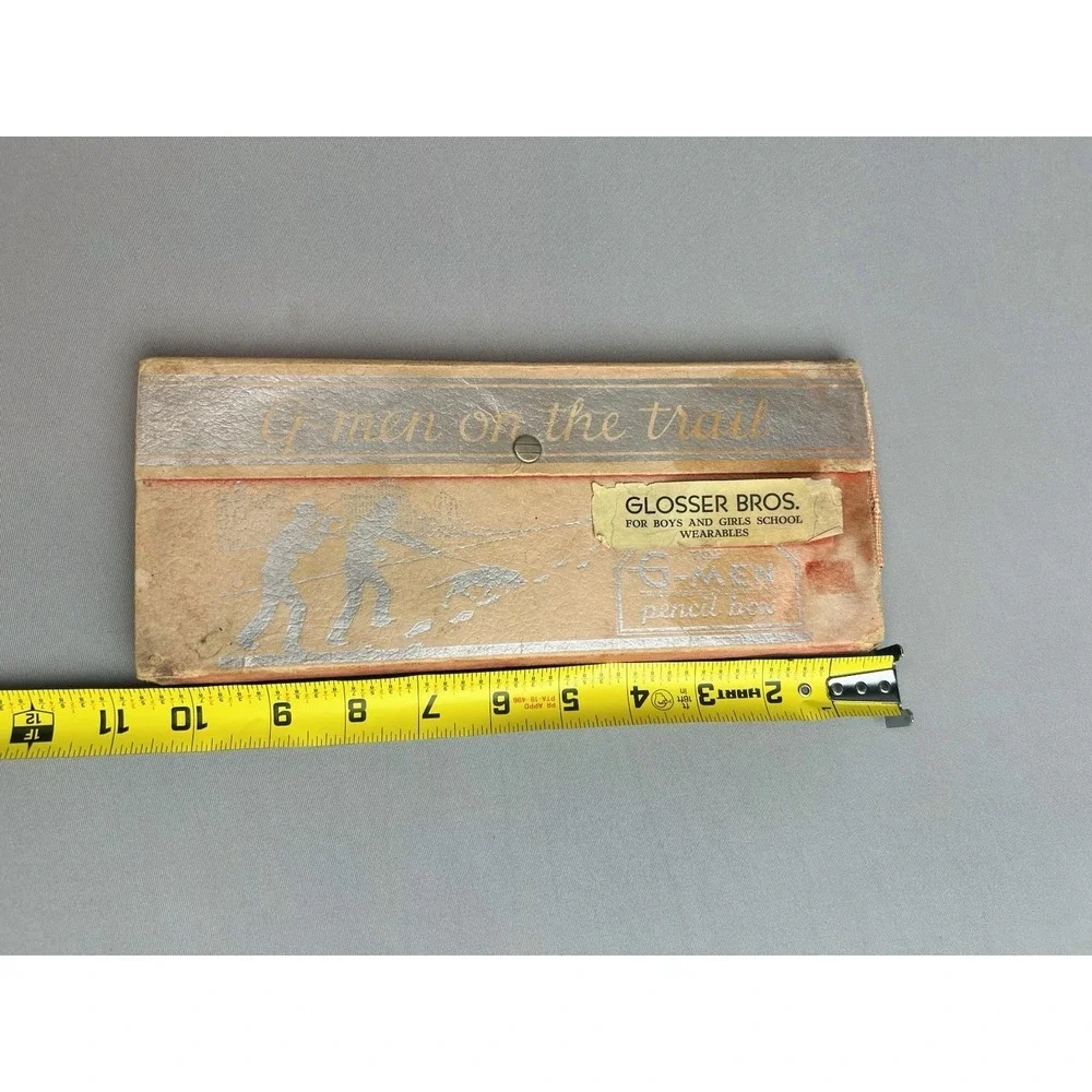 Vintage G-men‎ On The Trail Kids' School Pencil Case & Protractor